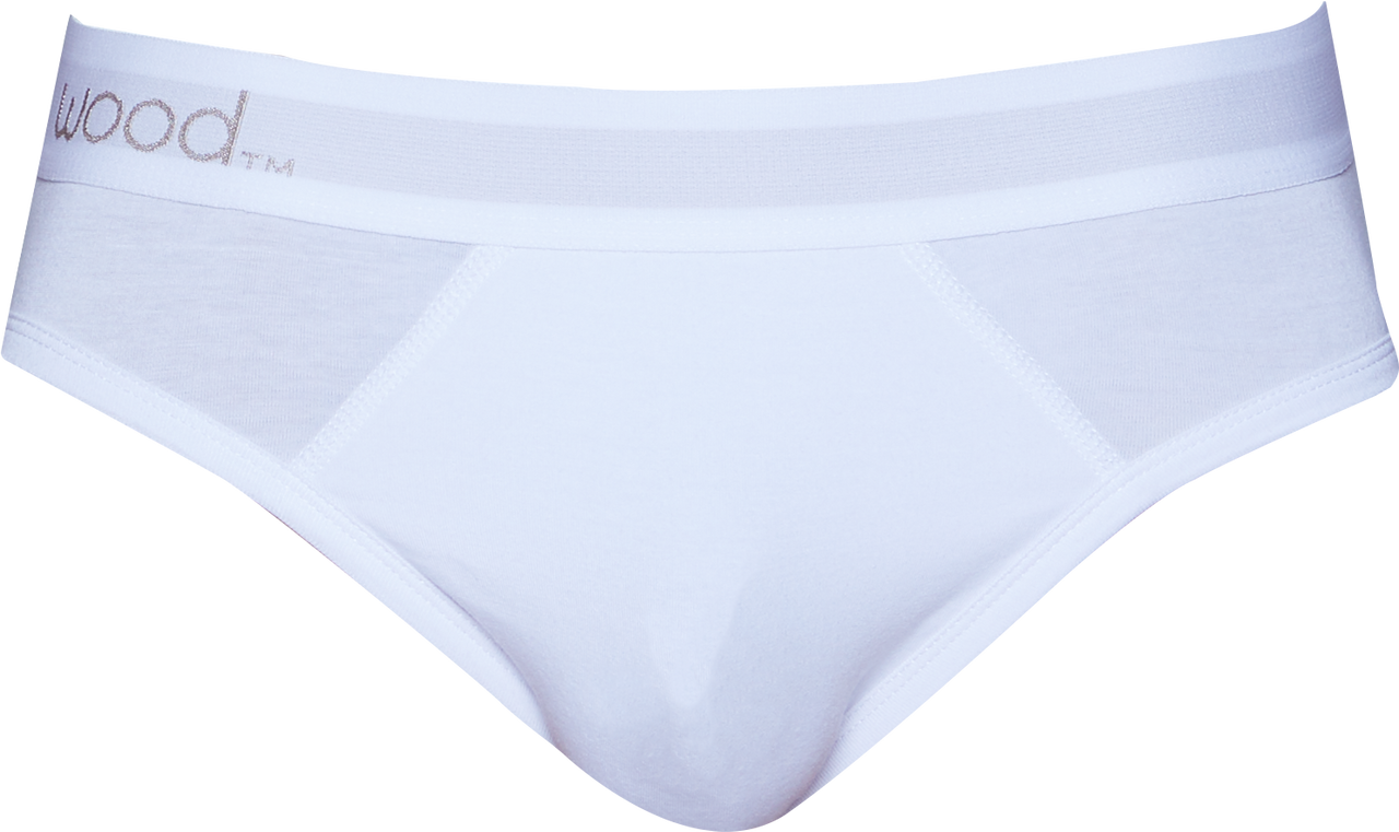Hip Brief in White by Wood Underwear
