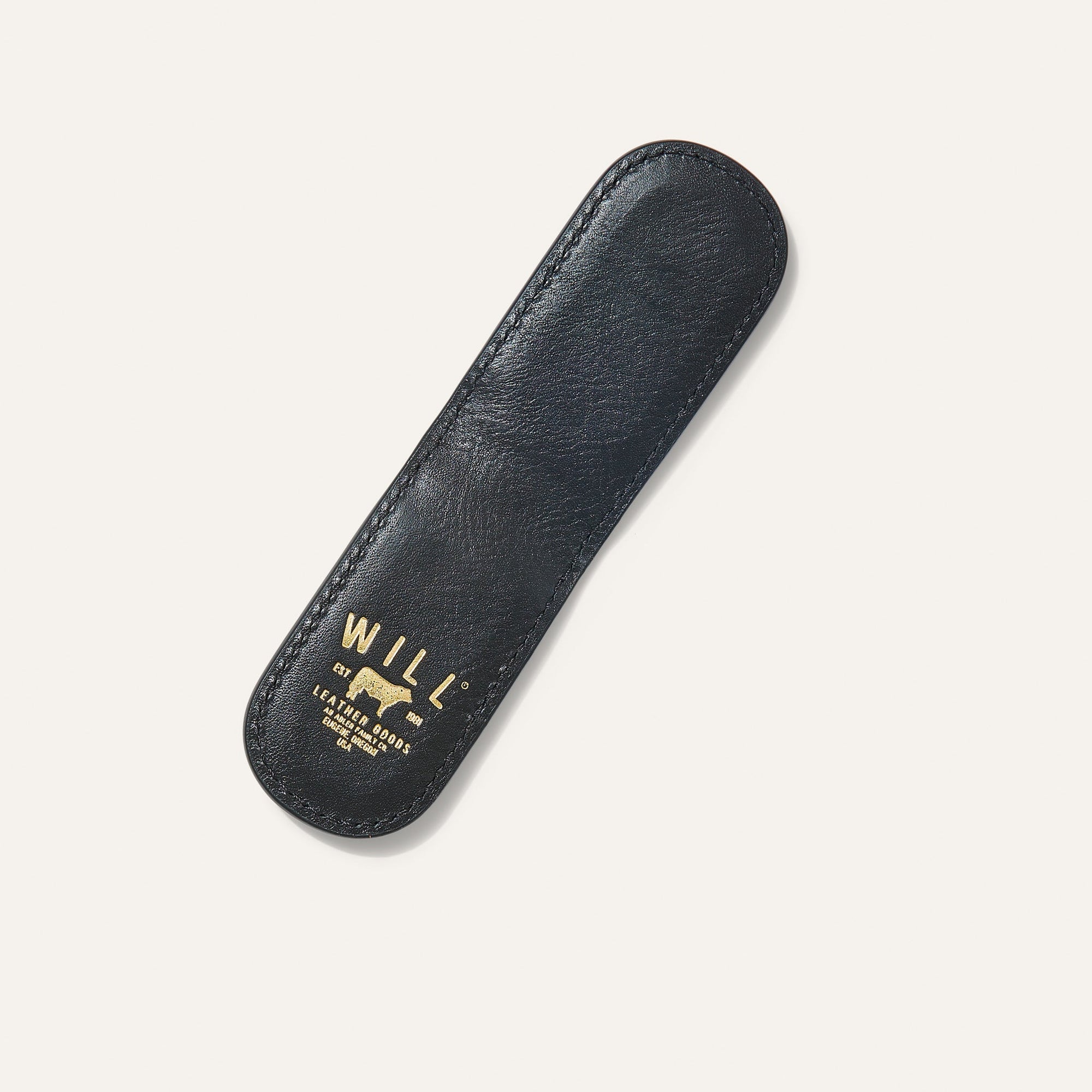 Classic Leather Money Clip in Black by Will Leather Goods