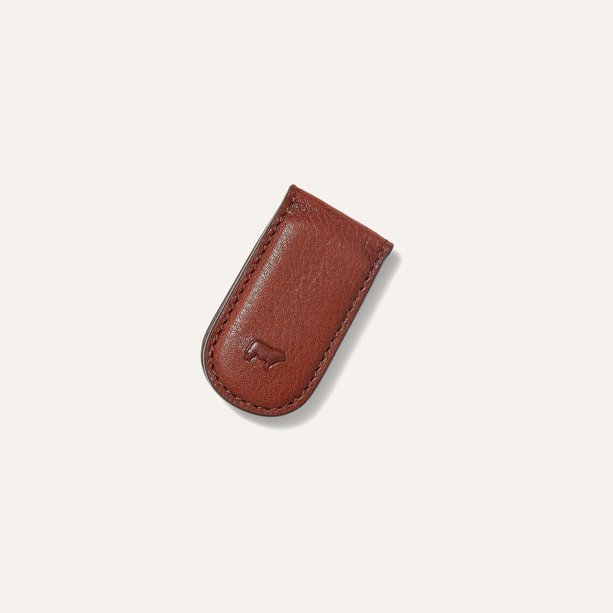 Classic Leather Money Clip in Cognac by Will Leather Goods