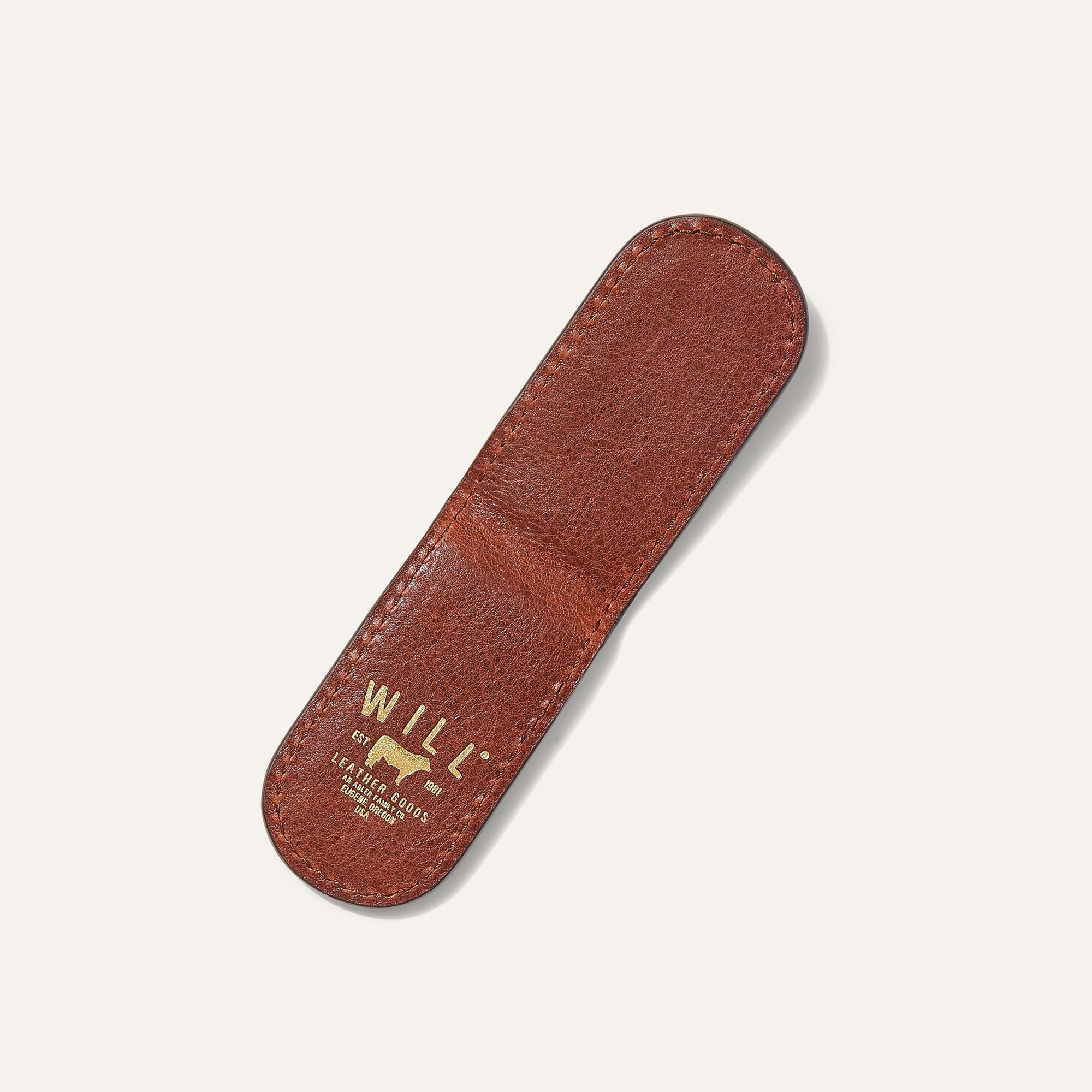 Classic Leather Money Clip in Cognac by Will Leather Goods