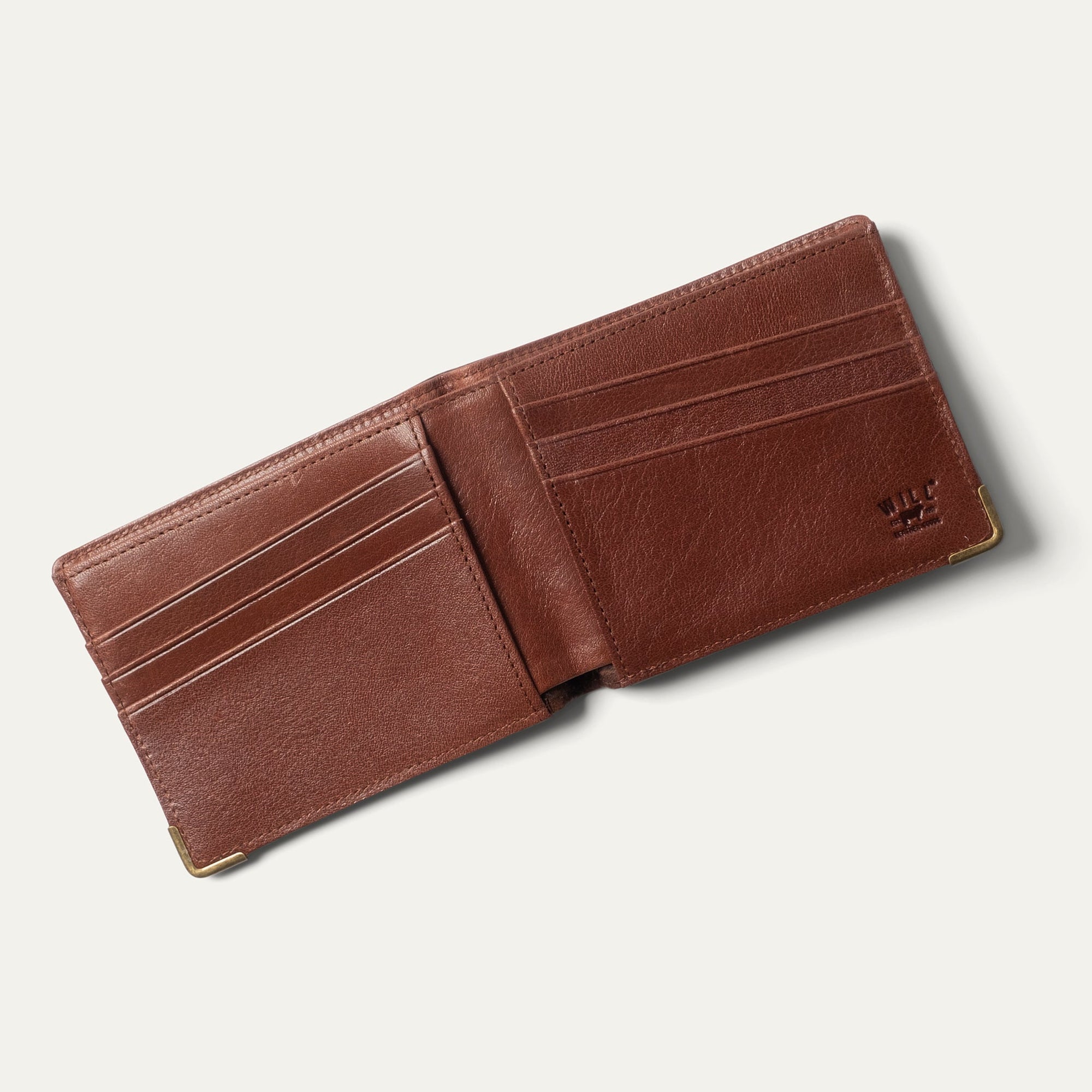 William Italian Leather Billfold Wallet in Brown by Will Leather Goods