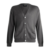 Extra Fine 'Zegna Baruffa' Merino Wool Button Front Cardigan Sweater in Charcoal by Viyella
