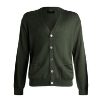 Extra Fine 'Zegna Baruffa' Merino Wool Button Front Cardigan Sweater in Dark Green by Viyella