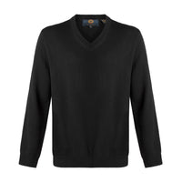 Extra Fine 'Zegna Baruffa' Merino Wool V-Neck Sweater in Black by Viyella