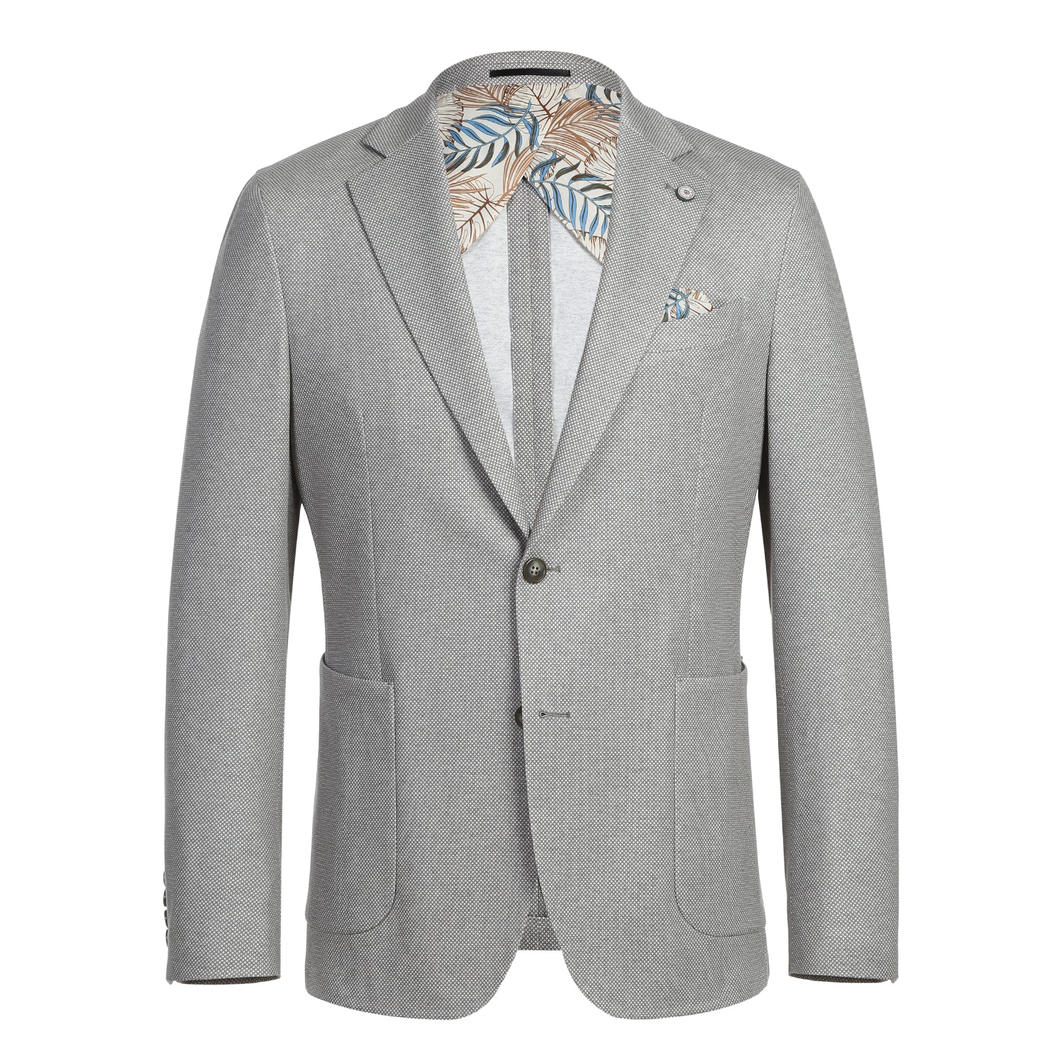 Single Breasted SLIM FIT Half Canvas Soft Jacket in Grey (Short, Regular, and Long Available) by Pelago