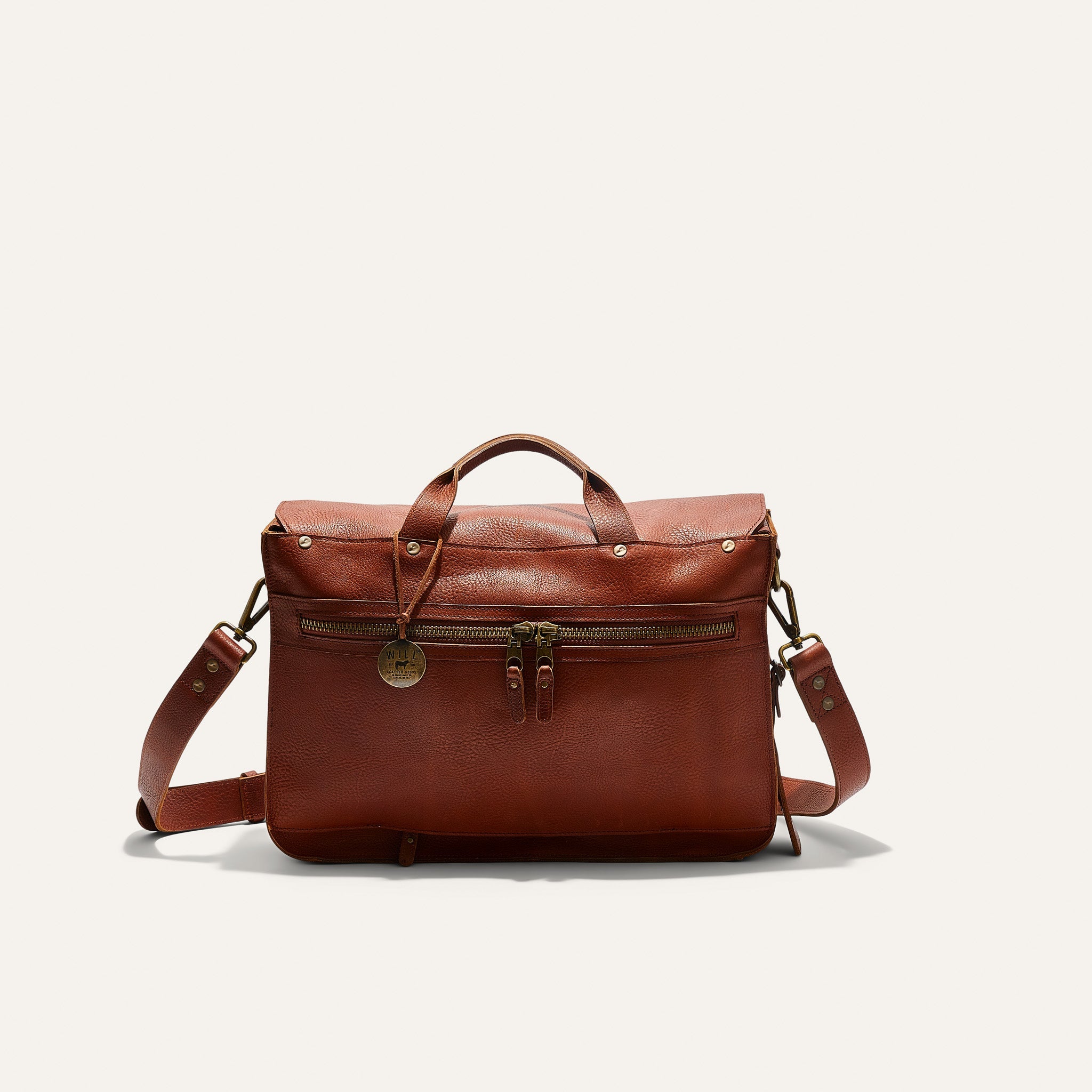 Kent Leather Messenger Bag in Cognac by Will Leather Goods J. Men's