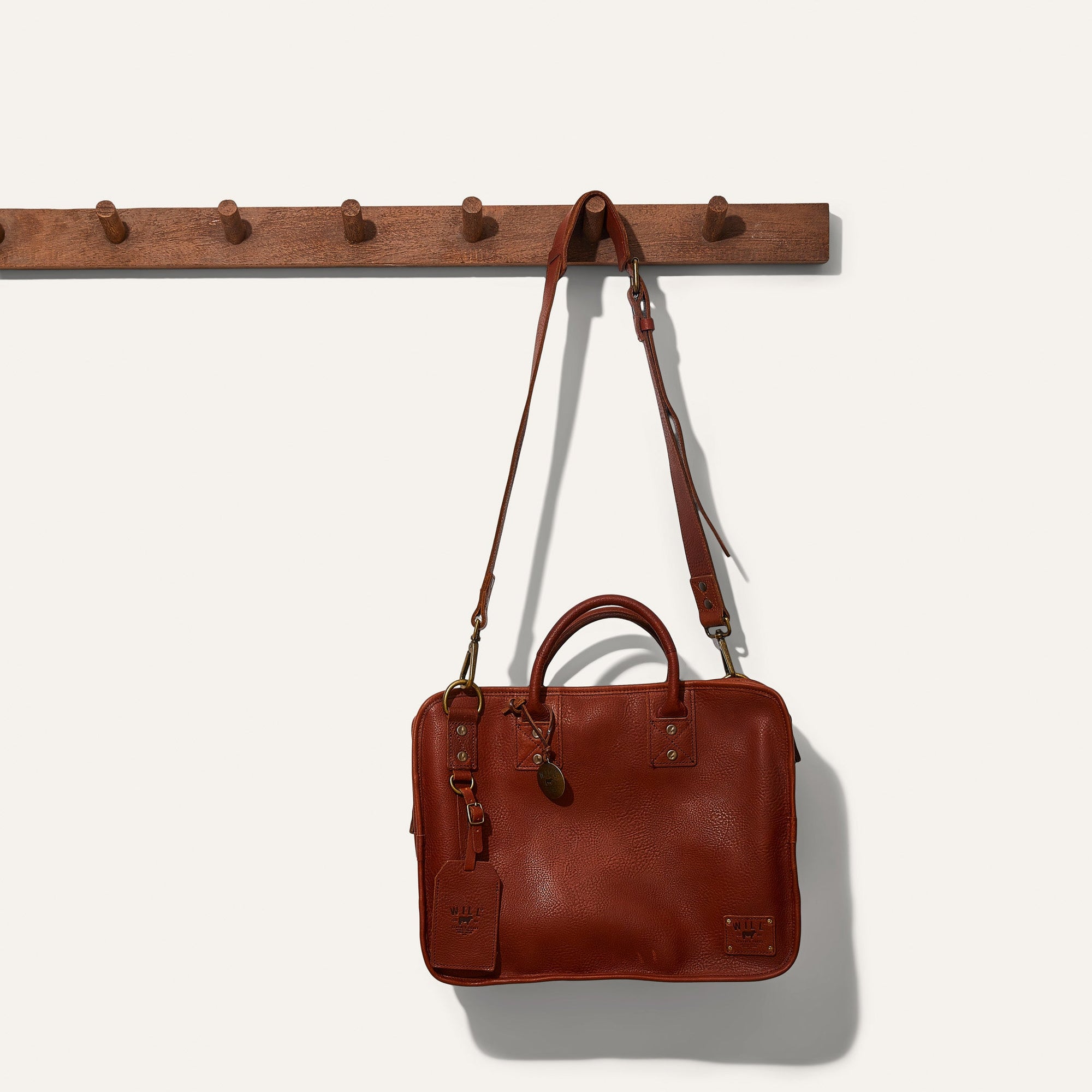 Hank Leather Satchel in Cognac by Will Leather Goods