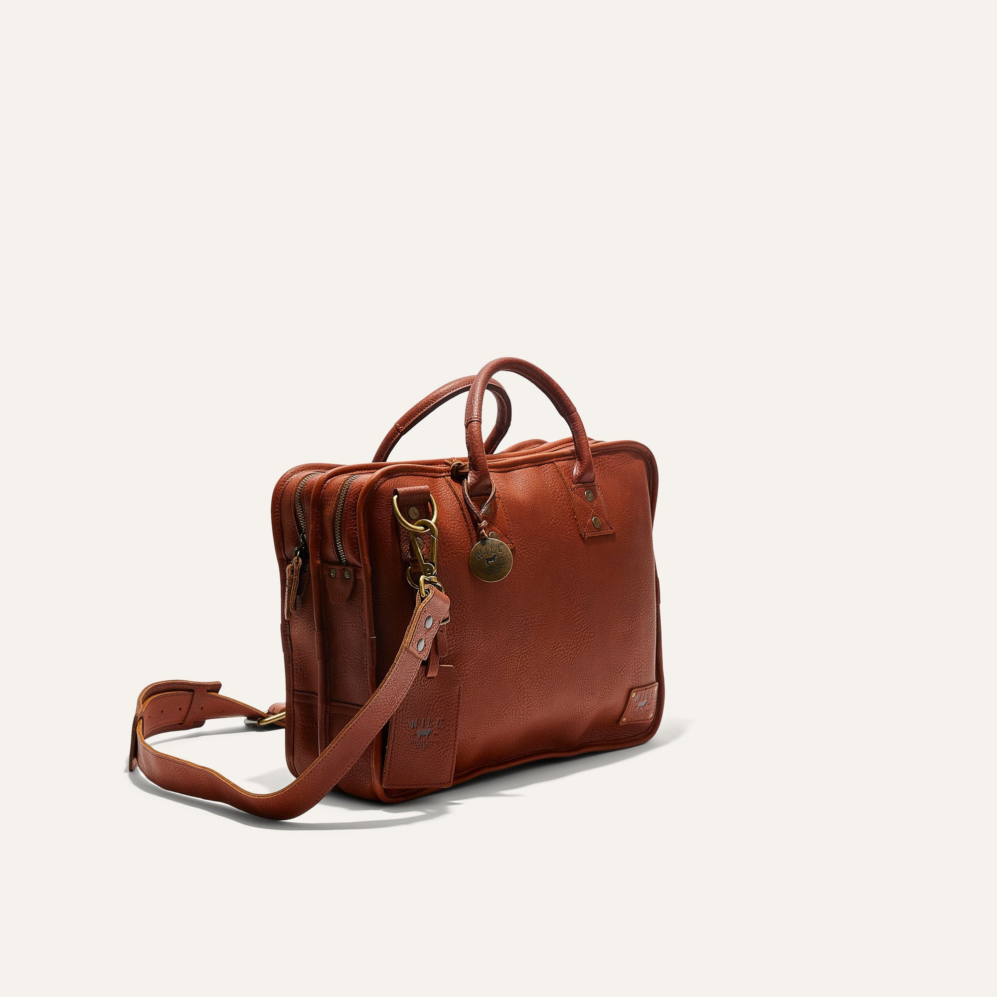 Hank Leather Satchel in Cognac by Will Leather Goods