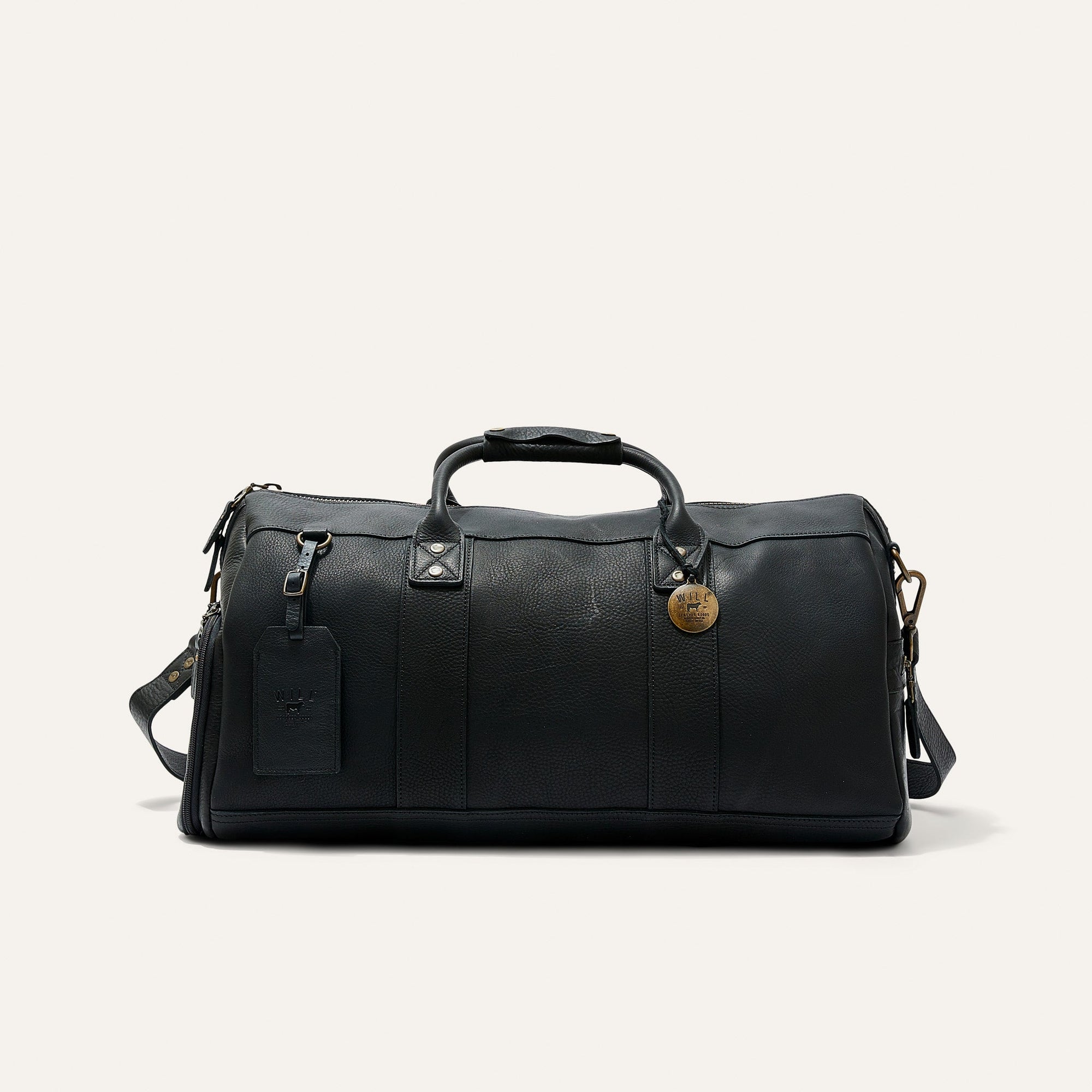 Atticus Leather Shoe Duffle in Black by Will Leather Goods