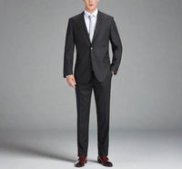 Super 140s Wool 2-Button CLASSIC FIT Suit in Charcoal (Short, Regular, and Long Available) by Renoir
