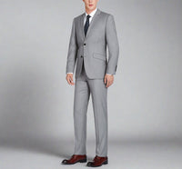 Super 140s Wool 2-Button SLIM FIT Suit in Grey (Short, Regular, and Long Available) by Renoir