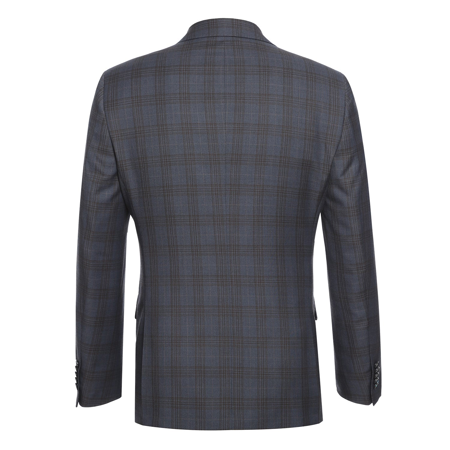 Stretch Performance Single Breasted SLIM FIT Suit in Grey and Tan Plaid (Short, Regular, and Long Available) by English Laundry