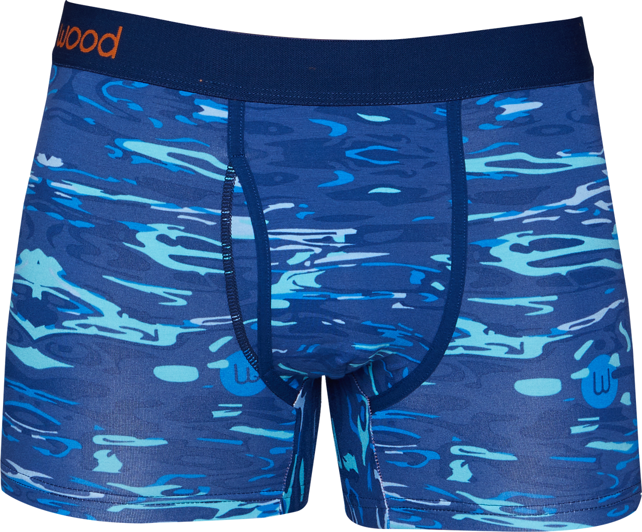 Boxer Brief w/ Fly in Blue Liquid by Wood Underwear