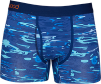 Boxer Brief w/ Fly in Blue Liquid by Wood Underwear