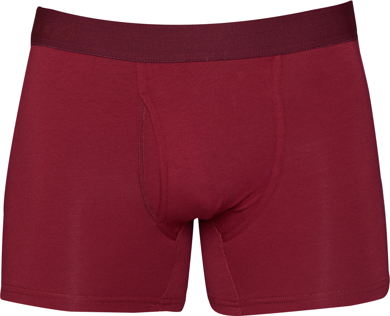 Boxer Brief w/ Fly in Burgundy Red by Wood Underwear