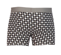 Boxer Brief w/ Fly in Black & White Dimension by Wood Underwear