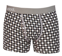 Boxer Brief w/ Fly in Black & White Dimension by Wood Underwear