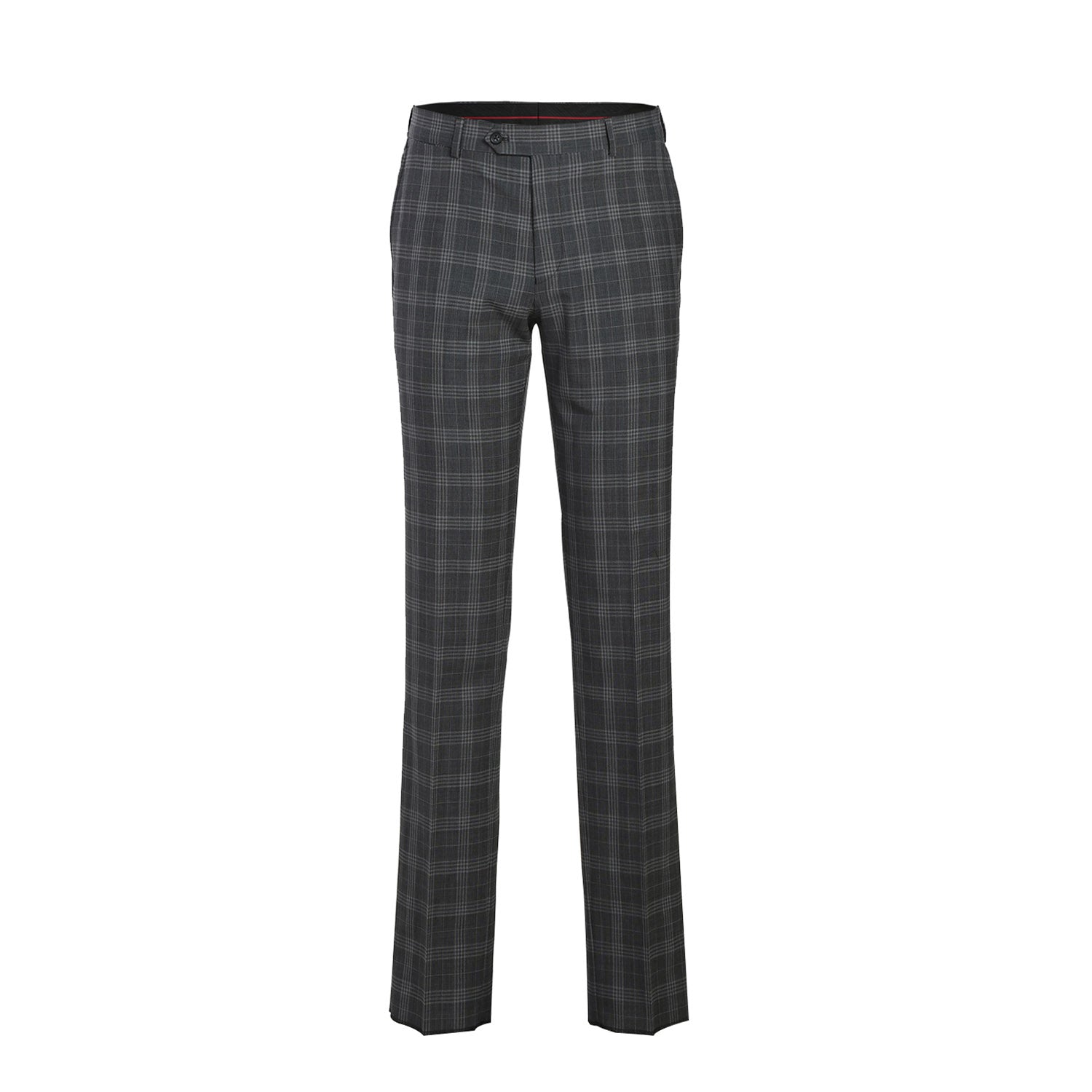 Wool Stretch Double Breasted SLIM FIT Suit in Grey Check (Short, Regular,  and Long Available) by English Laundry
