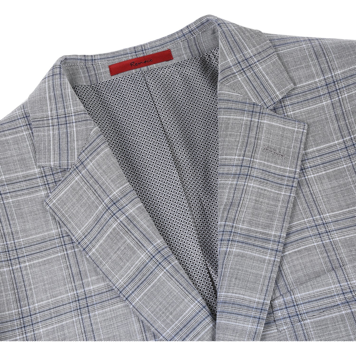 Stretch Performance 2-Button CLASSIC FIT Suit in Grey Check (Short, Regular, and Long Available) by Renoir