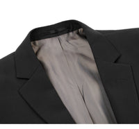 Super 140s Wool 2-Button CLASSIC FIT Suit in Black (Short, Regular, and Long Available) by Renoir