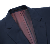 Super 140s Wool 2-Button SLIM FIT Suit in Navy (Short, Regular, and Long Available) by Renoir