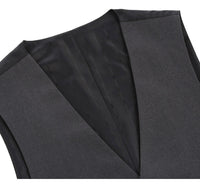 Super 140s Wool Waistcoat in Charcoal (Regular and Long Available) by Renoir