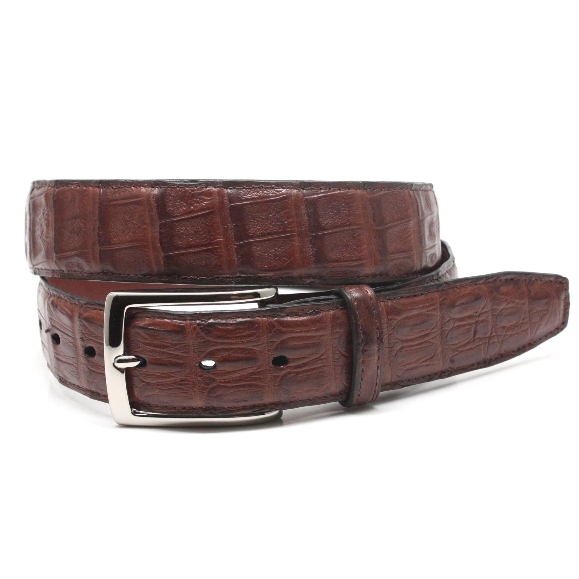 South American Caiman Belt in Cognac by Torino Leather
