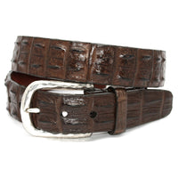 Hornback Crocodile Belt in Brown by Torino Leather