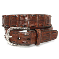 Hornback Crocodile Belt in Cognac by Torino Leather