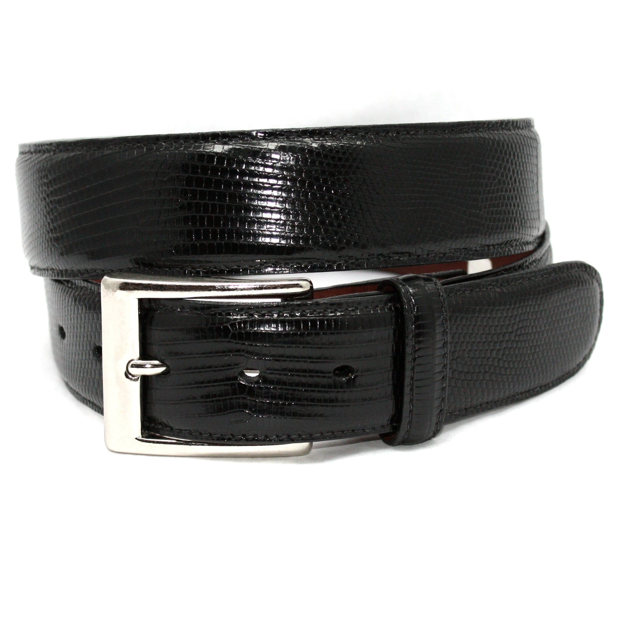 Ringmark Lizard Belt in Black by Torino Leather