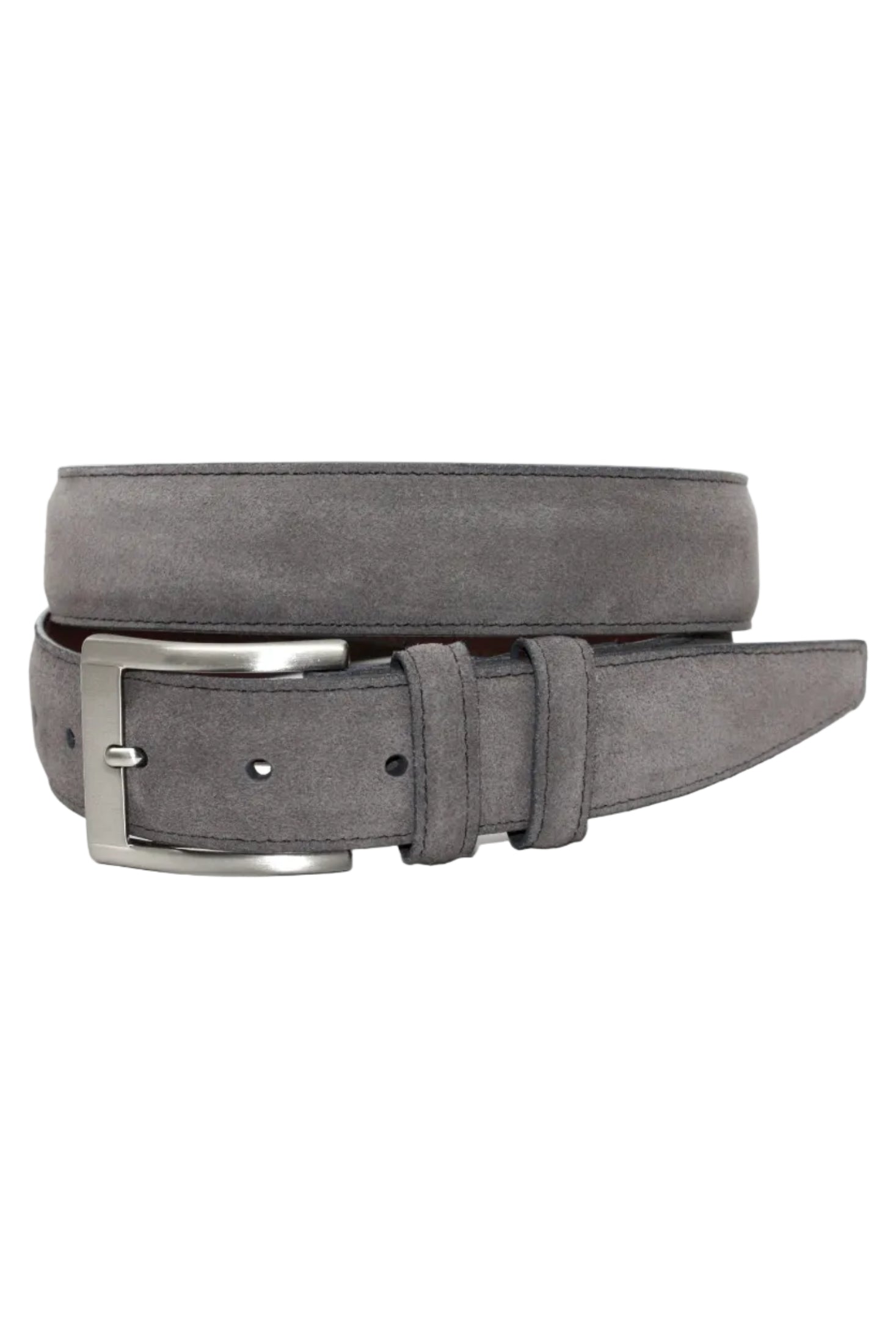 Italian Sueded Calfskin Belt in Grey by Torino Leather