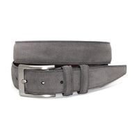 Italian Sueded Calfskin Belt in Grey by Torino Leather