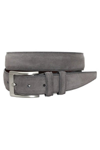 Italian Sueded Calfskin Belt in Grey by Torino Leather
