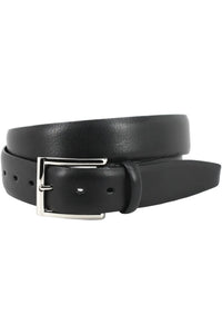 Italian Glazed Milled Calfskin Belt in Black by Torino Leather