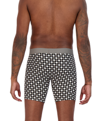 Biker Brief w/ Fly in Black & White Dimension by Wood Underwear
