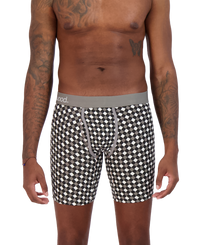 Biker Brief w/ Fly in Black & White Dimension by Wood Underwear