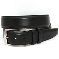 Italian Burnished Calfskin Belt in Black by Torino Leather