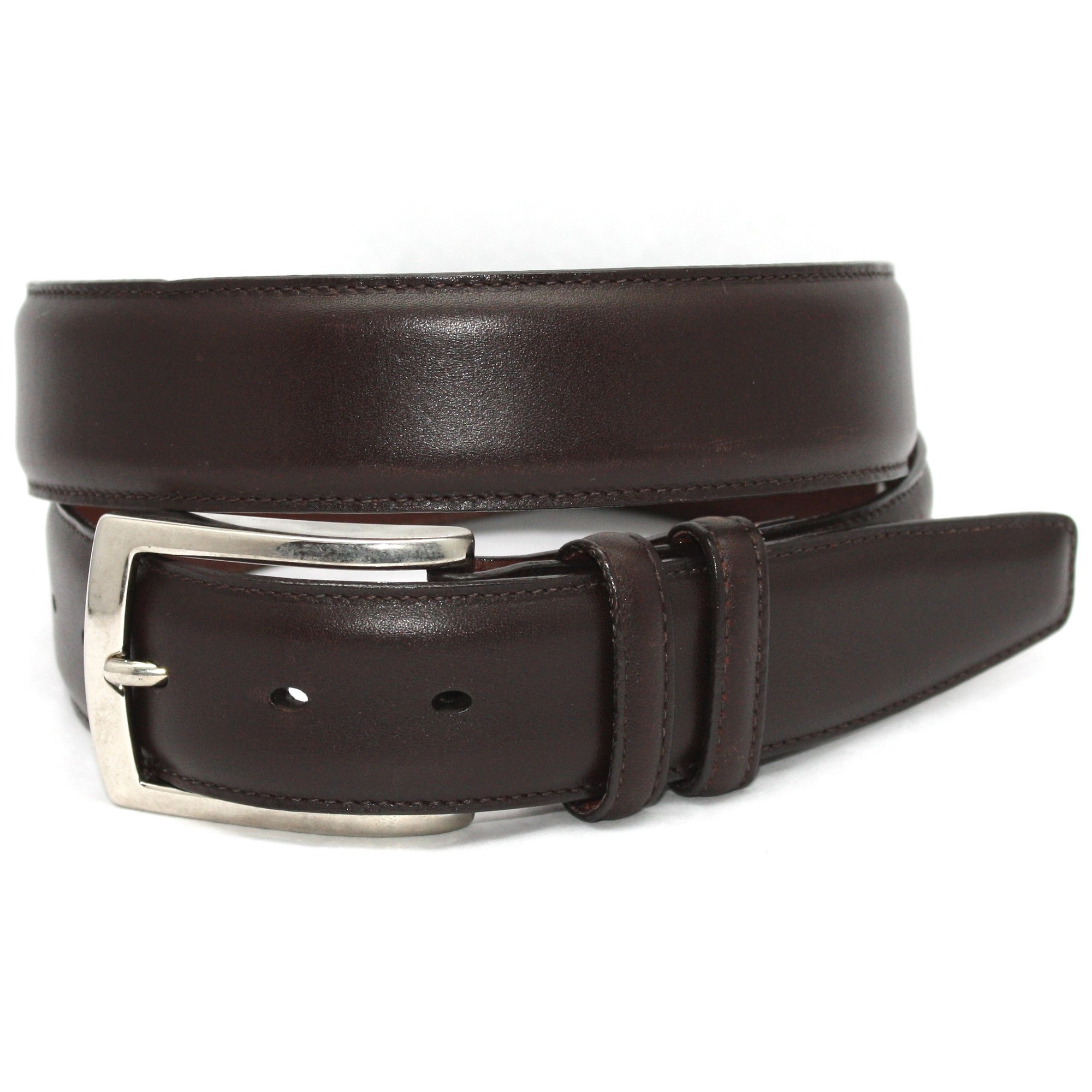 Italian Burnished Calfskin Belt in Brown by Torino Leather