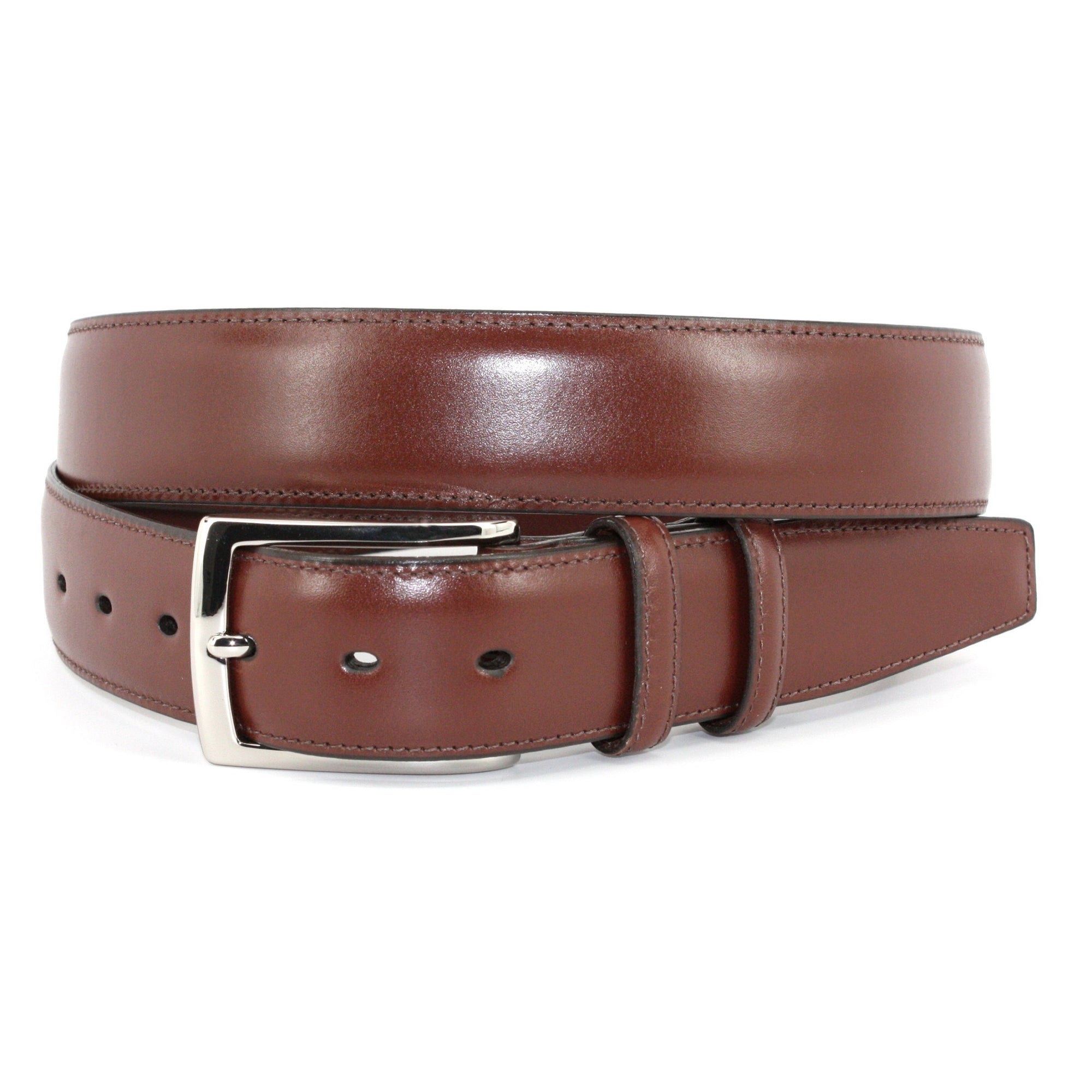 Italian Burnished Calfskin Belt in Cognac by Torino Leather