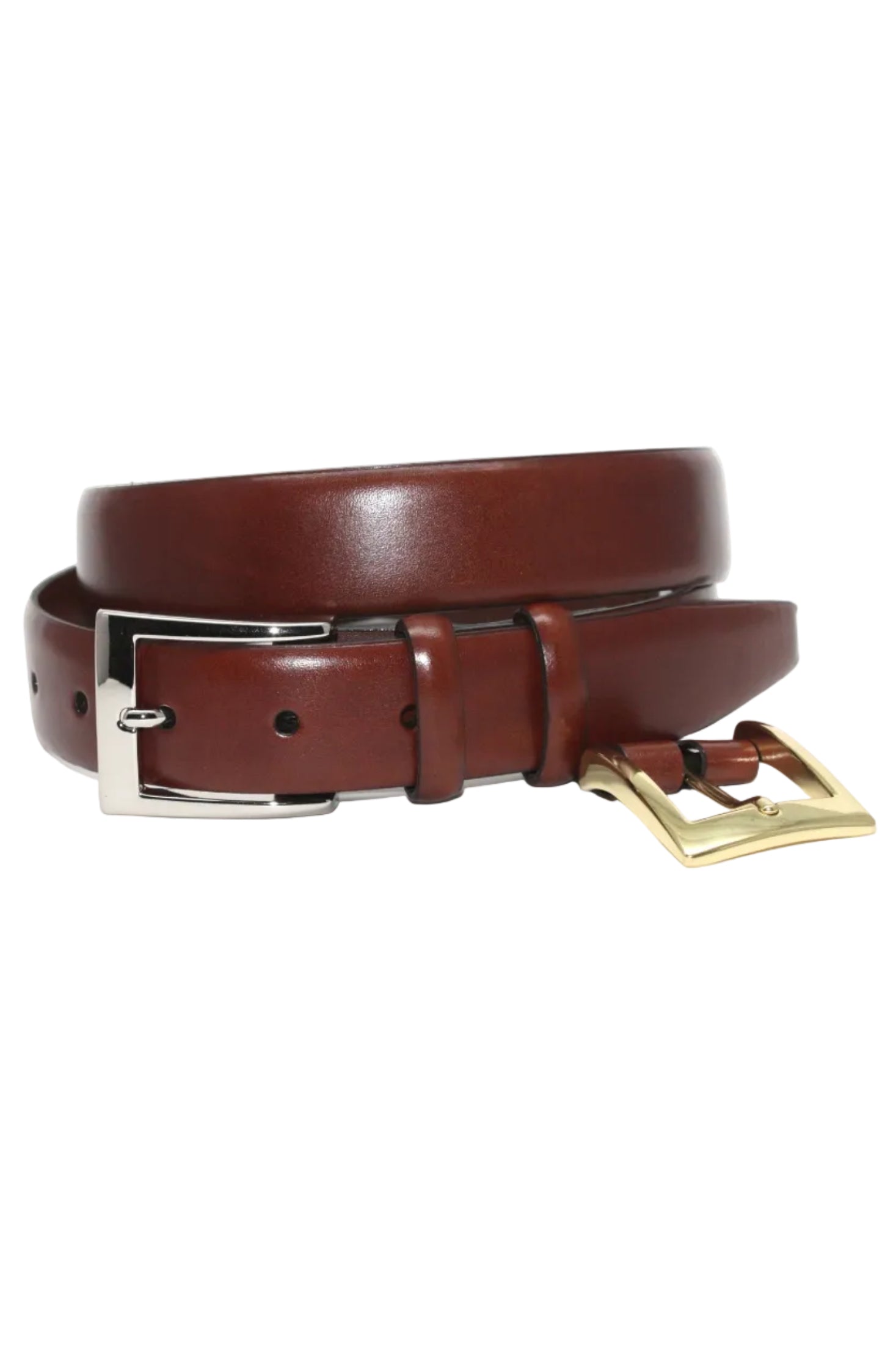Italian Calfskin Belt with Interchangeable Buckles in Chili by Torino Leather