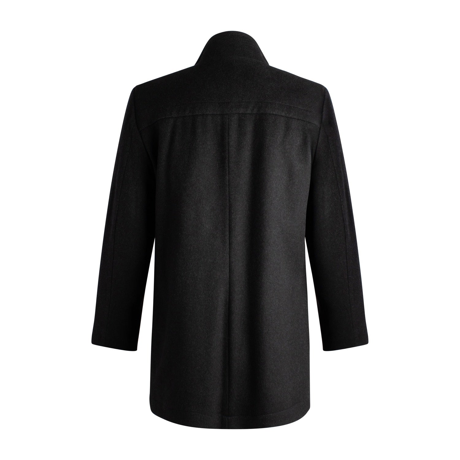Cashmere Blend 6-Button Coat with Zip-Out Wind Blocker in Charcoal by Viyella