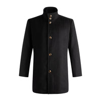 Cashmere Blend 6-Button Coat with Zip-Out Wind Blocker in Charcoal by Viyella