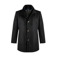 Cashmere Blend 6-Button Coat with Zip-Out Wind Blocker in Charcoal by Viyella