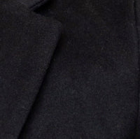 Wool Blend 3-Button Coat with Zip-Out Hood in Black by Viyella