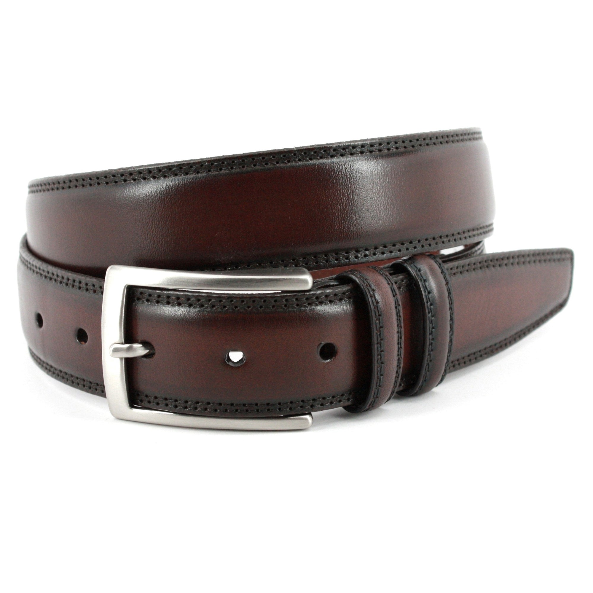 Hand Stained Italian Kipskin Belt in Espresso by Torino Leather