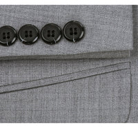 Super 140s Wool 2-Button CLASSIC FIT Suit in Grey (Short, Regular, and Long Available) by Renoir