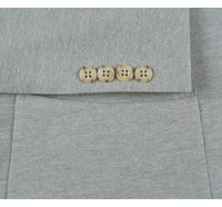 Single Breasted SLIM FIT Half Canvas Stretch Knit Soft Jacket in Light Grey (Short, Regular, and Long Available) by Pelago