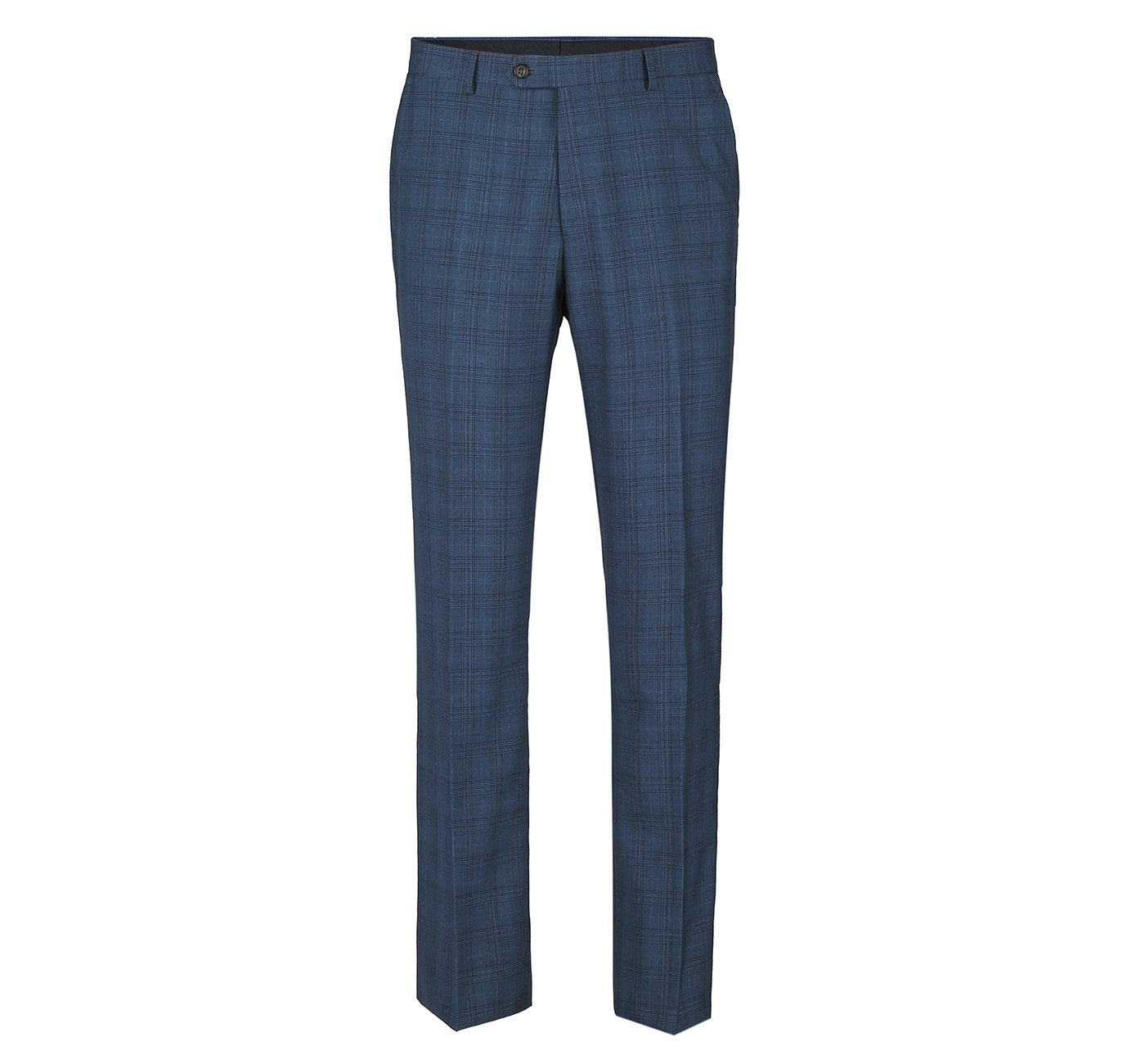 Performance 3-Piece CLASSIC FIT Suit in Blue Windowpane Check (Short, Regular, and Long Available) by Renoir