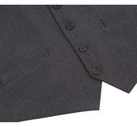 Super 140s Wool Waistcoat in Charcoal (Regular and Long Available) by Renoir