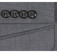 Super 140s Wool 2-Button SLIM FIT Suit in Dark Grey (Short, Regular, and Long Available) by Renoir